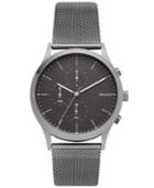 Skagen Men's Chronograph Jorn Smoke Stainless Steel Mesh Bracelet Watch 41mm