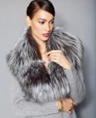 The Fur Vault Silver Fox Fur Collar
