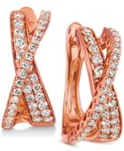 Le Vian Nude Diamond Crisscross Drop Earrings (1 Ct. T.w.) In 14k Rose Gold
