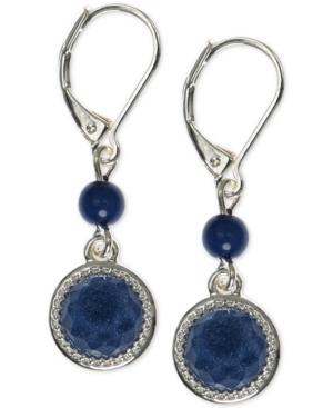 Nine West Silver-tone Double Beaded Drop Earrings