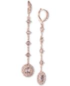 Givenchy Crystal Flower Linear Drop Earrings