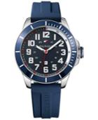 Tommy Hilfiger Men's Navy Silicone Strap Watch 48mm 1791069