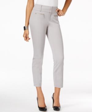 Inc International Concepts Petite Cropped Zip-pocket Pants, Only At Macy's