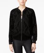 Bar Iii Velvet Bomber Jacket, Created For Macy's