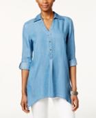 Style & Co. High-low-hem Denim Tunic, Only At Macy's