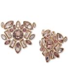 Givenchy Gold-tone Multi-crystal Cluster Stud Earrings