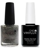 Creative Nail Design Vinylux Silver Chrome Nail Polish & Top Coat (two Items), 0.5-oz, From Purebeauty Salon & Spa
