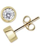 Diamond Bezel Stud Earrings (1/4 Ct. T.w.) In 14kt Gold (also Available In 14k Rose Gold And 14k White Gold)
