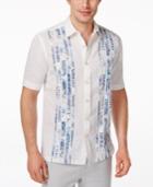 Tasso Elba Men's Big And Tall Tropical Taping Short-sleeve Shirt, Only At Macy's