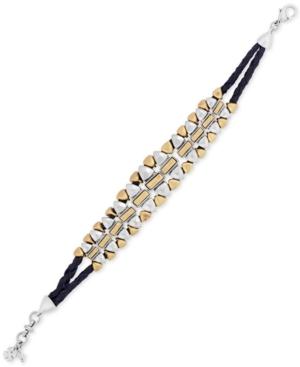 Lucky Brand Two-tone Leather Link Bracelet