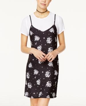 Shift Juniors' Printed Slip Dress With T-shirt