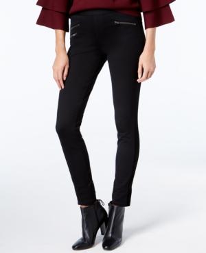Inc International Concepts Velvet-trim Skinny Pants, Created For Macy's