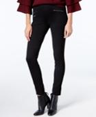 Inc International Concepts Velvet-trim Skinny Pants, Created For Macy's