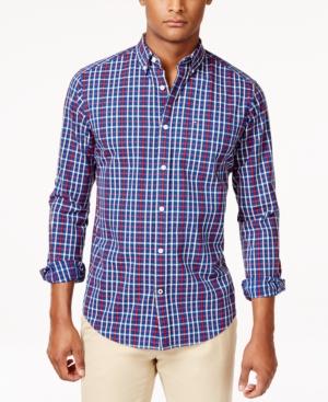 Tommy Hilfiger Big And Tall Pacific Plaid Button-down Shirt
