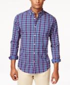 Tommy Hilfiger Big And Tall Pacific Plaid Button-down Shirt
