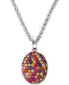 Balissima By Effy Multi-color Sapphire Pendant Necklace In Sterling Silver (3-1/10 Ct. T.w.)