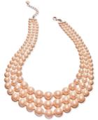Charter Club Imitation Pearl Three-row Collar Necklace, Only At Macy's