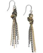 Charter Club Tri-tone Knotted Drop Earrings, Only At Macy's