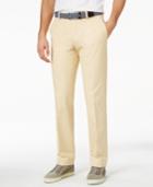 Bar Iii Khaki Solid Cotton Slim-fit Pants, Only At Macy's