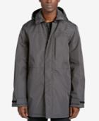 Dkny Men's Full-length Raincoat With Removable Hood