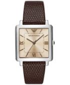 Emporio Armani Women's Brown Leather Strap Watch 30mm
