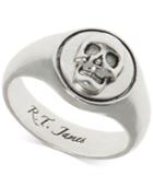 R.t. James Men's Silver-tone Skull Ring