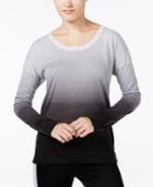 Ideology Long-sleeve Dip-dyed Top, Created For Macy's