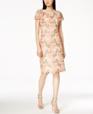 Calvin Klein Multicolored Lace Sheath Dress