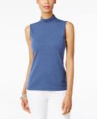 Karen Scott Petite Mock-neck Tank Top, Only At Macy's