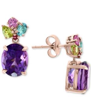 Effy Multi-gemstone Drop Earrings (6 Ct. T.w.) In 14k Rose Gold