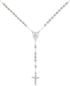 Legacy For Men By Simone I. Smith Beaded Cross 24 Lariat Necklace In Stainless Steel