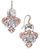 Charter Club Gold-tone Clear & Pink Crystal Drop Earrings, Created For Macy's