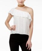 Bcx Juniors' One-shoulder Ruffle Blouse