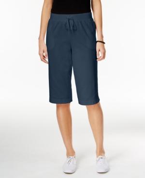 Karen Scott Petite Drawstring Skimmer Shorts, Only At Macy's