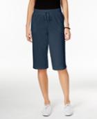 Karen Scott Petite Drawstring Skimmer Shorts, Only At Macy's