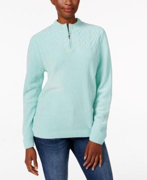 Alfred Dunner Petite Classics Quarter-zip Sweater