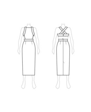 Customize: Remove Neck Band - Fame And Partners Paneled Lace Midi Dress Without Neck Band
