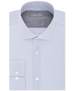 Calvin Klein X Men's Extra Slim-fit Stretch Striped Dress Shirt