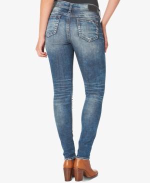 Silver Jeans Elyse Medium Blue Wash Skinny Jeans