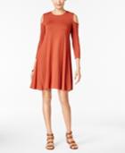 Style & Co Cold-shoulder A-line Dress, Created For Macy's