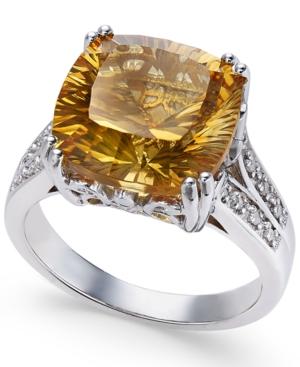 Citrine (5 Ct. T.w.) And White Topaz Accent Ring In Sterling Silver