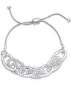 Charter Club Silver-tone Large Link Slider Bracelet, Created For Macy's