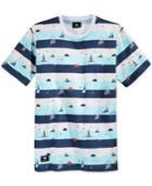 Lrg Men's Grand Voyage Graphic-print Stripe T-shirt