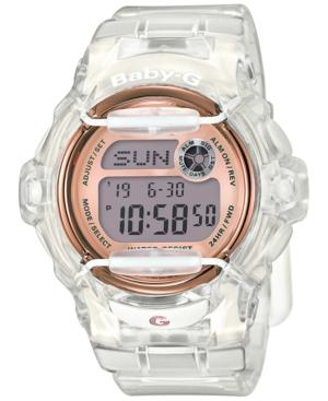 Baby-g Women's Digital Clear Resin Strap Watch 45x42mm Bg169g-7b