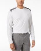 Greg Norman For Tasso Elba Men's Pieced Performance Long-sleeve T-shirt, Only At Macy's