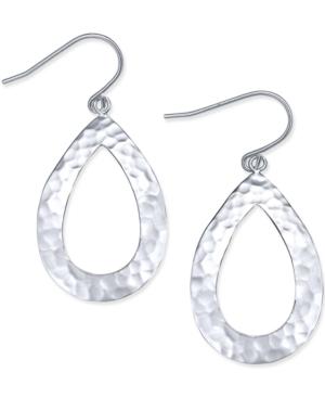 Giani Bernini Hammered Teardrop Drop Earrings In Sterling Silver, Only At Macy's