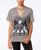 Hybrid Juniors' The Beatles Cutout T-shirt