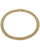 Byzantine Multi-row Rope Necklace In 14k Gold