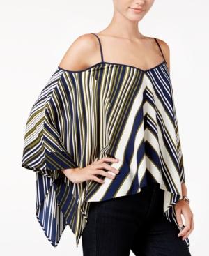 Tommy Hilfiger Striped Cold-shoulder Top