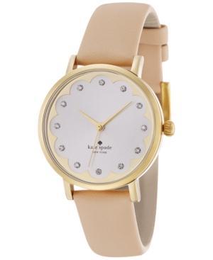 Kate Spade New York Women's Metro Vachetta Leather Strap Watch 34mm 1yru0586